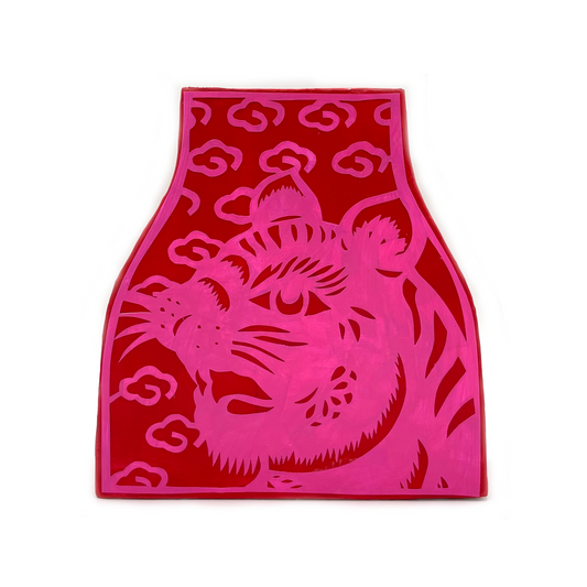 Pink and Red Tiger Vase